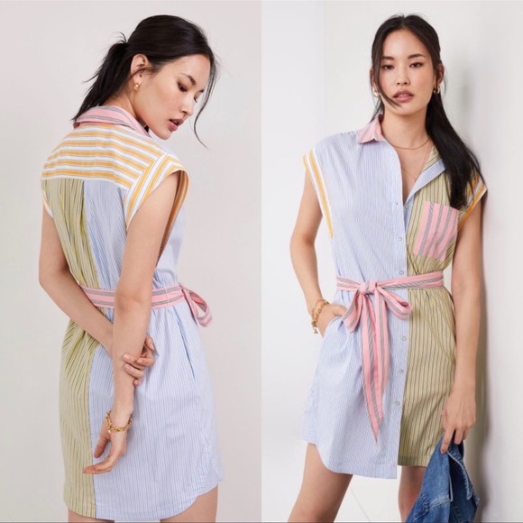 Anthropologie Dresses & Skirts - Anthro Maeve Toni Striped shirt dress